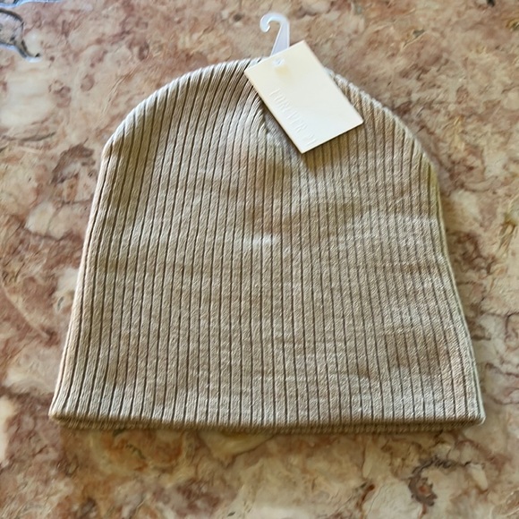 Forever 21 Core Accessories Ribbed Beanie Hat In Khaki Color - Picture 6 of 7